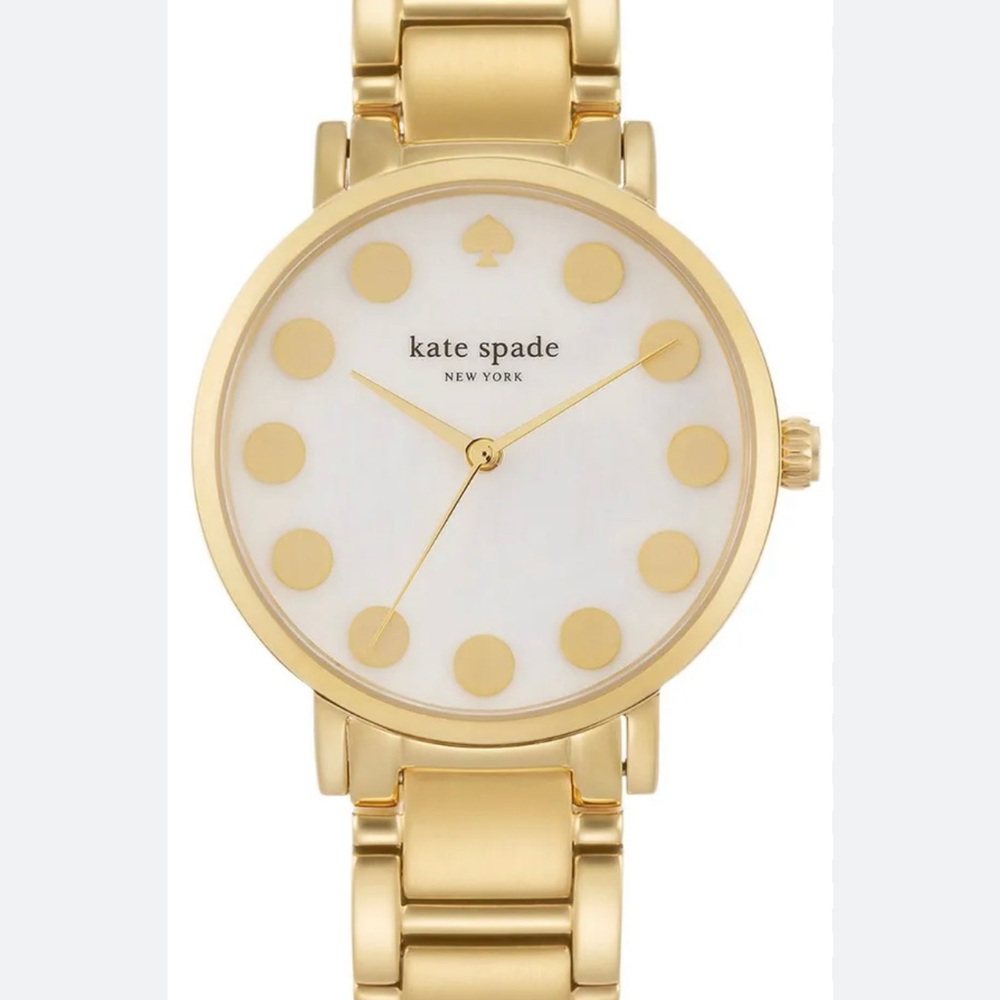 Kate Spade White Dial Gold Tone Stainless Steel Women's Watch